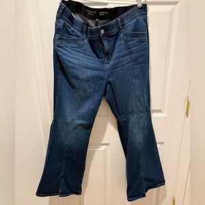 Torrid Bombshell High Rise Flare Jeans with Leg Slit